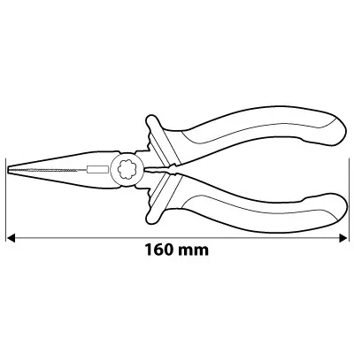 Hosszúcsőrű fogó 160mm