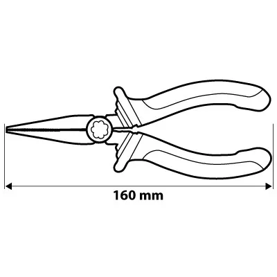 Laposcsőrű fogó 160mm