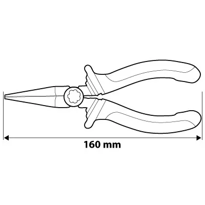 Kerekcsőrű fogó 160mm