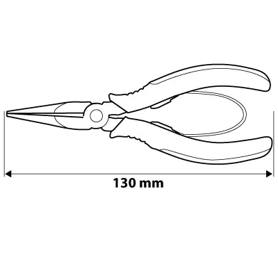 Laposcsőrű fogó 130mm