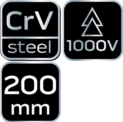 Kombinált fogó 200mm, 1000V, szigetelt, CRV, polírozott