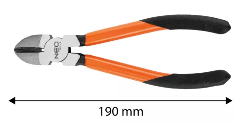 Oldalcsípő fogó 190mm, Slim széria, keskenyített fogantyú