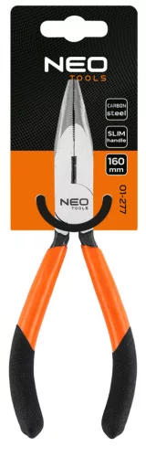 Hajlított csőrű fogó 160mm, Slim széria, keskenyített fogantyú