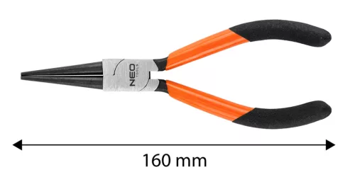 Kerekcsőrű fogó 160mm, Slim széria, keskenyített fogantyú