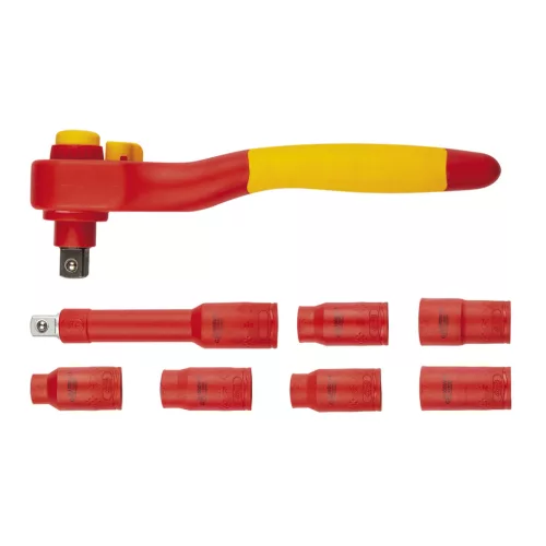 Dugókulcskészlet 1/2", 1000V, szigetelt, 8db