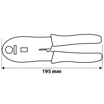 Krimpelő-, kábelsarufogó 4P, 6P, 8P
