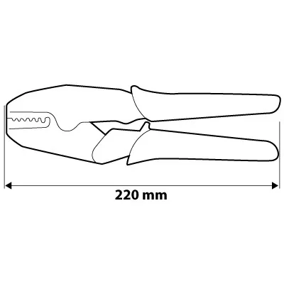Krimpelő-, érvéghüvelyfogó, 0.5-16mm2, 22-6 AWG