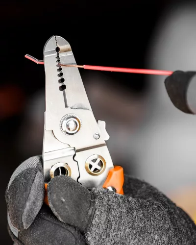 Krimpelő-, kábelsaru fogó, 6az1-ben, 0.8-3.2mm