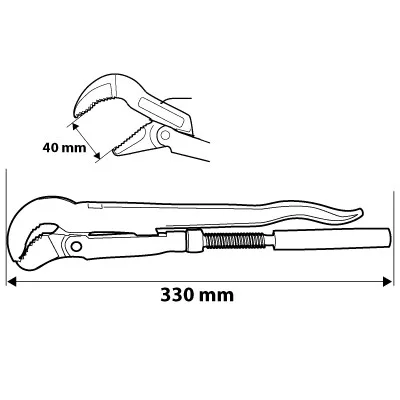 Csőfogó 45fok, 1"