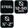 Csővágó 1/2"-2", 12-50mm, acélhoz