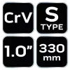 Csőfogó S, 1", CRV