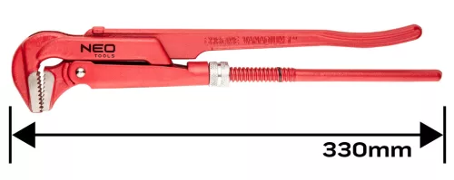 Csőfogó 90fok, 1", CRV, 330mm