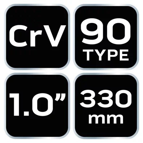 Csőfogó 90fok, 1", CRV, 330mm