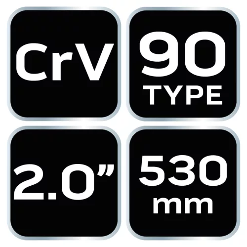 Csőfogó 90fok, 2", CRV, 530mm