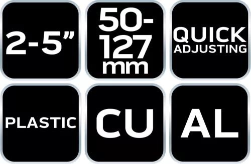 Csővágó 50-127mm, alumínium, réz