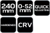 Vízpumpafogó 250mm, autómata, 0-42mm, önbeálló