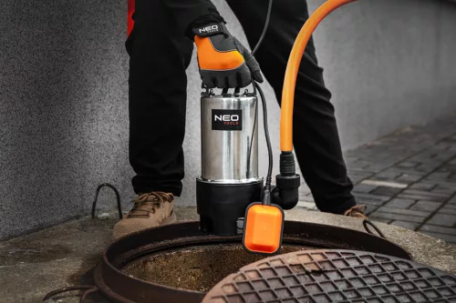 Szennyvízszivattyú, INOX ház, 1100W, 18000L/óra