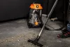 Száraz/vizes ipari porszívó, 1400W/18KPA, 30L INOX tartály, gépcsatlakozó aljzat, komplett tartozékszett