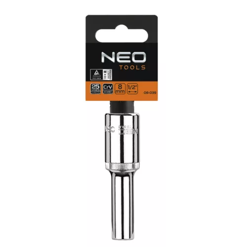 Dugókulcs 10mm, 1/2", hosszú, 6 pontos, superlock