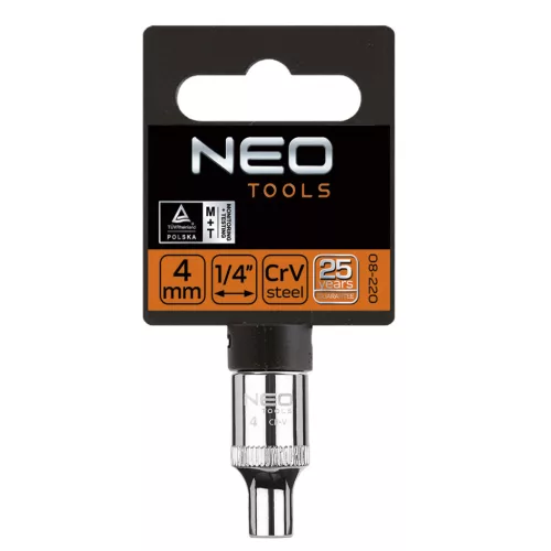 Dugókulcs 4mm, 1/4", 6 pontos, Superlock, min. rendelés: 5db