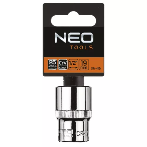 Dugókulcs 19mm, 1/2", hatlapú, min. rendelés: 3db