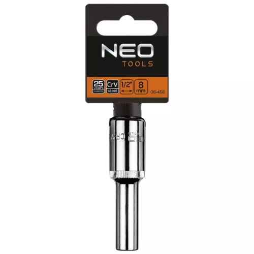 Dugókulcs 8mm, 1/2", hosszú hatlapú