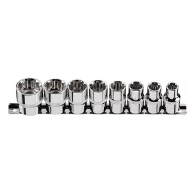 Dugókulcskészlet 1/2" spline, 8db