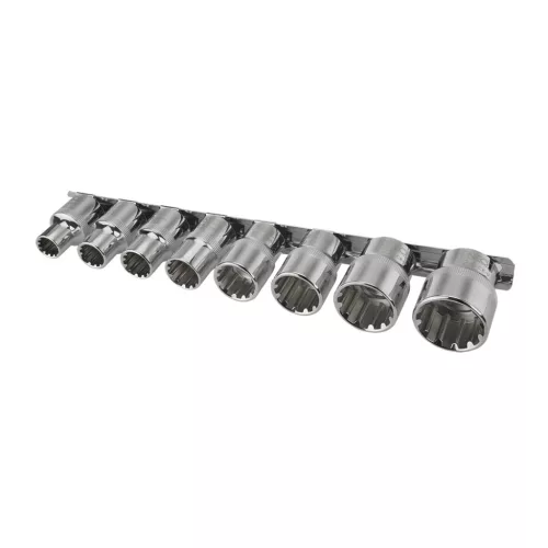Dugókulcskészlet 1/2" spline, 8db