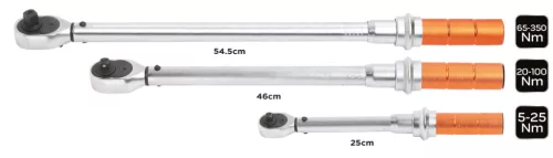 Nyomatékkulcs készlet 1/4"(5-23 nm), 3/8"(20-120 nm), 1/2"(60-330 nm), 3db