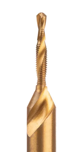 Gépi menetfúró, 2az1-ben előfúró éllel, HSS-Titán, M3x0.5mm, hatszög szárral