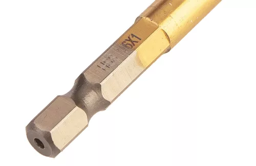 Gépi menetfúró, 2az1-ben előfúró éllel, HSS-Titán, M6x1mm, hatszög szárral