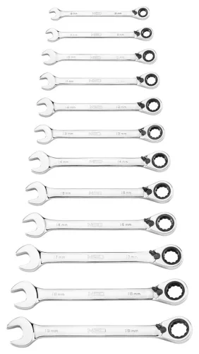 Racsnis csillag-villáskulcs készlet 8-19mm, 12db