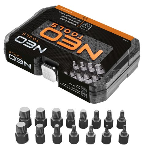 Törtcsavar-kihajtó készlet, 1/2", 3-14mm, M6-M24, 15db