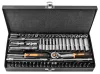 Dugókulcskészlet + bitkészlet 1/4" 63db