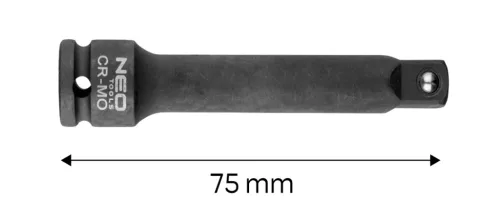 Hosszabító szár ütvecsavarozókhoz 1/2" 75mm