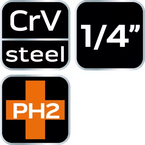 PH2 dugókulcs 1/4", 37mm, min. rendelés: 3db