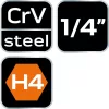 Imbusz dugókulcs 1/4" H4, 87mm, min. rendelés: 3db