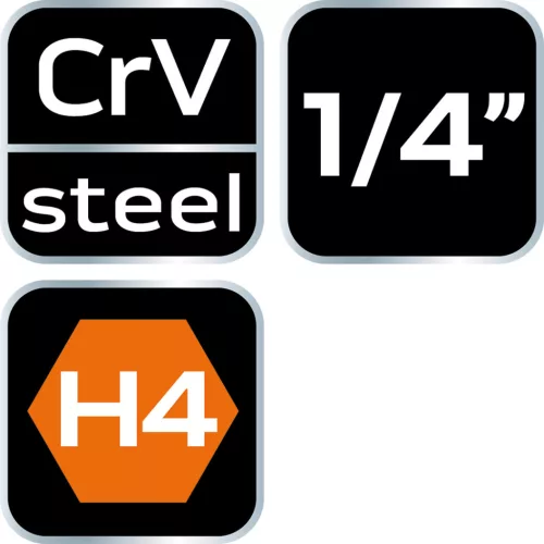 Imbusz dugókulcs 1/4" H4, 87mm, min. rendelés: 3db