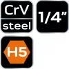 Imbusz dugókulcs 1/4" H5, 87mm, min. rendelés: 3db