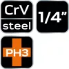 PH3 dugókulcs 1/4", 87mm, min. rendelés: 3db