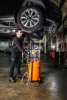 Mobil olajleeresztő, leszívó készülék, pneumatikus, leeresztő tál 10L, ellenőrzőhenger 10L, gyűjtőtartály 70L