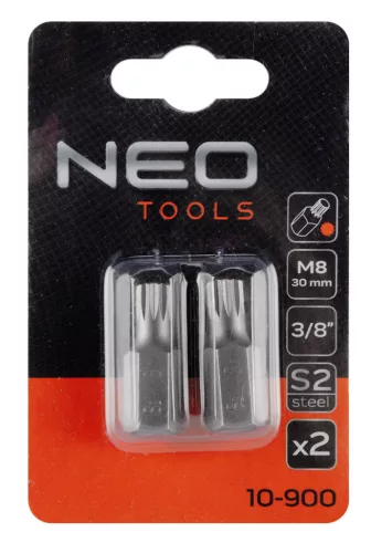 Spline bit, 3/8", M8x30mm, S2, 2db