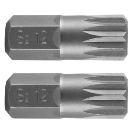 Spline bit, 3/8", M12x30mm, S2, 2db