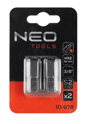Imbusz bit, 3/8", 12x30mm, S2, 2db