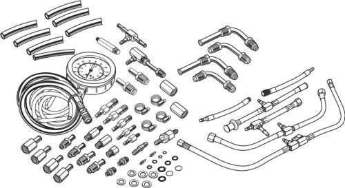 Befecskendező rendszer tesztelő készlet