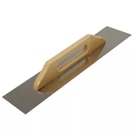 Acél simító, rozsdamentes, 580x130mm, fa markolat