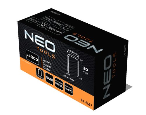 Tűzőkapocs, horganyzott, TYP90, pneumatikus tűzőgéphez 14-570-hez, GA18, 30mm, 4000db