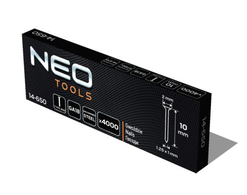 Tűzőszeg, horganyzott, TYP 300F, pneumatikus tűzőgéphez 14-570-hez, GA18, 10mm, 4000db