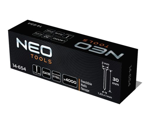 Tűzőszeg, horganyzott, TYP 300F, pneumatikus tűzőgéphez 14-570-hez, GA18, 30mm, 4000db