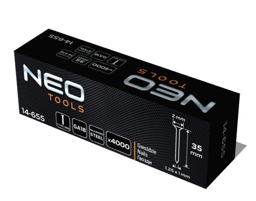 Tűzőszeg, horganyzott, TYP 300F, pneumatikus tűzőgéphez 14-570-hez, GA18, 35mm, 4000db